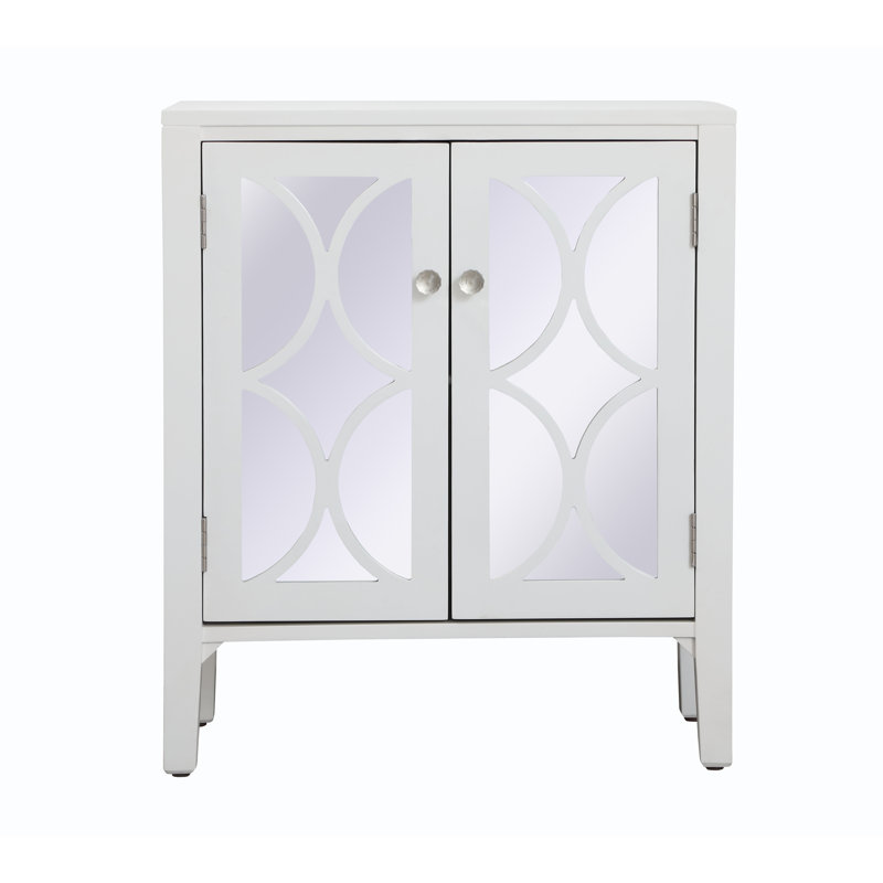House Of Hampton Comerfo 2 Door Mirrored Accent Cabinet Reviews