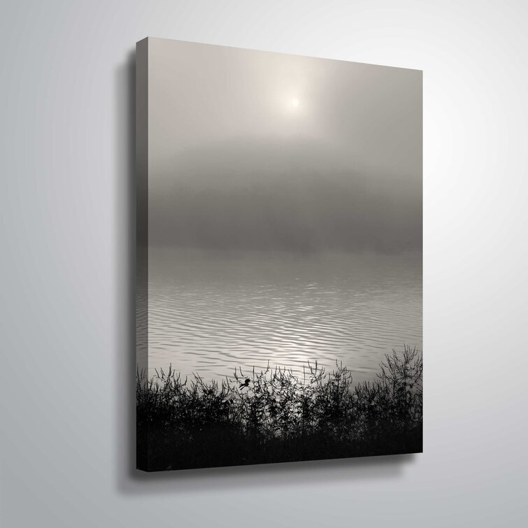 ArtWall Monochrome Sunrise - Graphic Art on Canvas | Wayfair