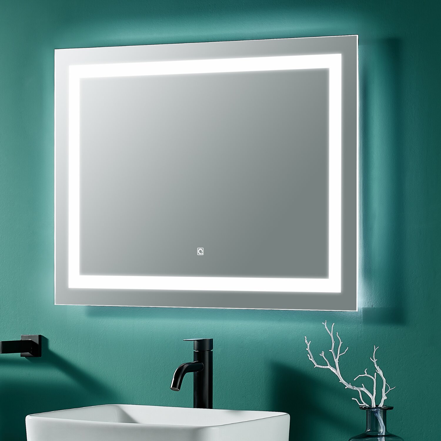 Details about   LED Bathroom Mirror Vertical/Horizontal modern style ECO lighting Malaga show original title 