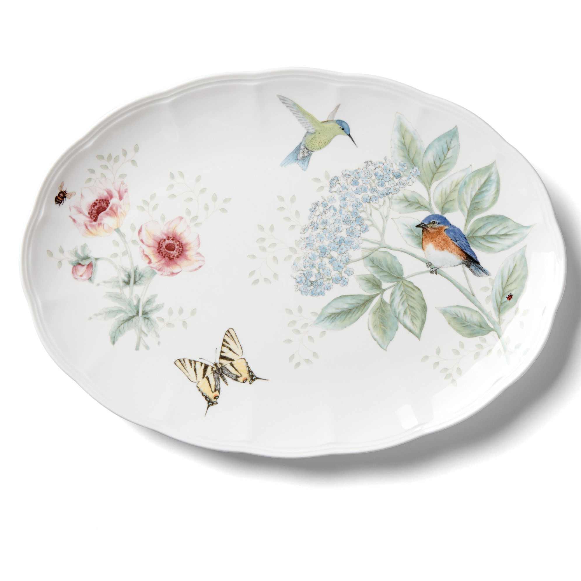 Lenox Butterfly Meadow Oval Porcelain Platter & Reviews Wayfair