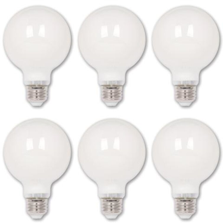 40 Watt Equivalent Medium Base Westinghouse Lighting 4317200 5.5 Watt G25 Dimmable Clear Filament LED Light Bulb 
