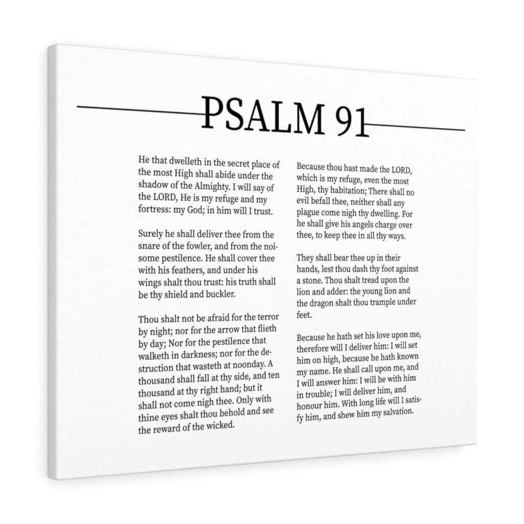 Trinx Lord Is My Refuge Psalm 91 Christian Wall Art Bible Verse Print ...