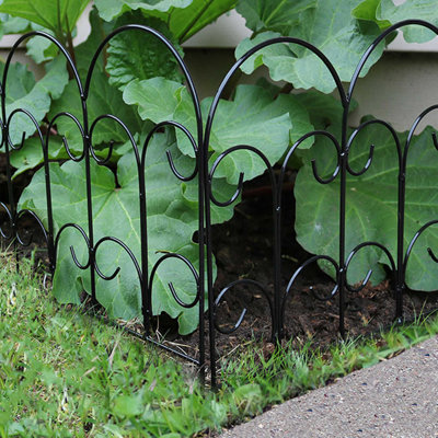 Victorian 16\" x 18\" Black Iron Decorative Garden Fence Panels 8 box , 5 pieces for box 