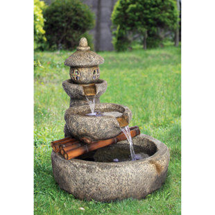 Asian Indoor Fountain Wayfair Resin Paa Garden Tiered Fountain With Led Light