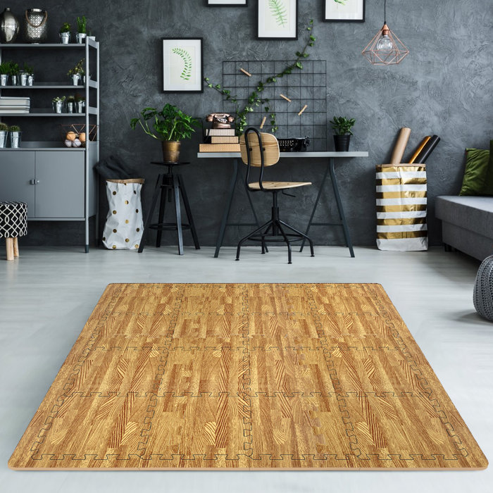 Sorbus Interlocking Wood Grain Print Floor Mat Wayfair Interlocking Wood Grain Print Floor Mat