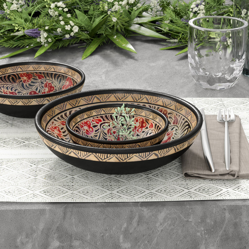 Bloomsbury Market Ders 3 Piece Javanese Vines Batik Centerpiece