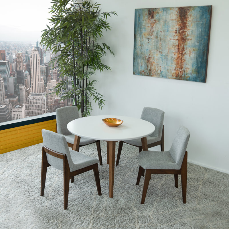 George Oliver Keown 5 Piece Solid Wood Dining Set Wayfair