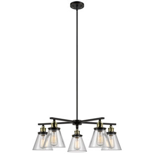 Go to store & view more images Shae 5-Light Shaded Chandelier by Globe Electric Company