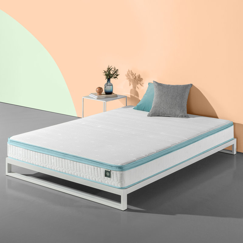Alwyn Home Lenum Tea Spring 8 Firm Pillow Top Hybrid Mattress
