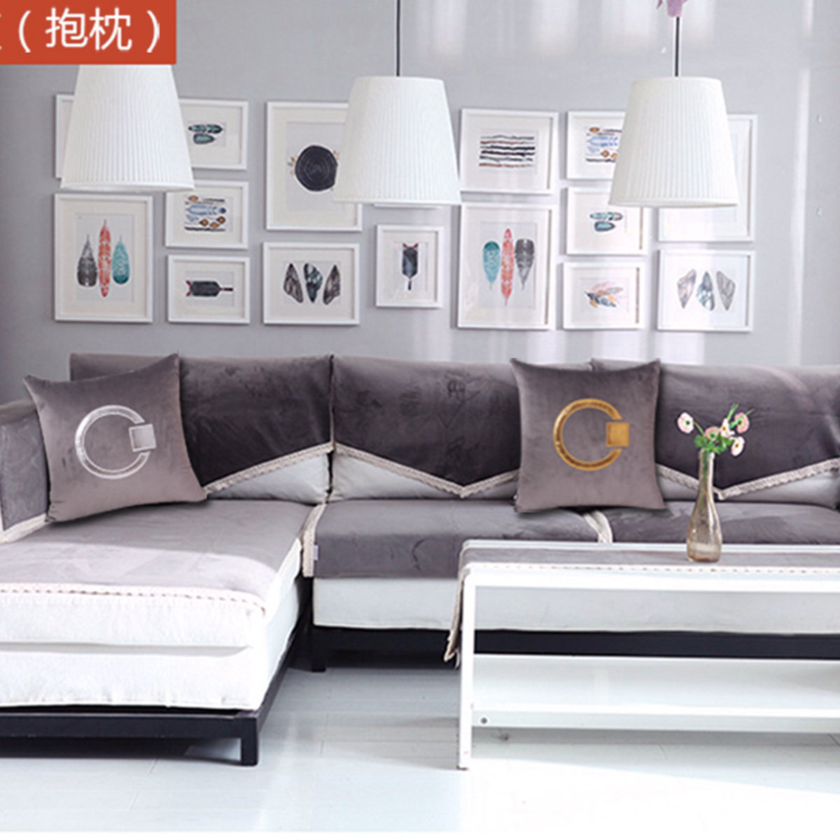 Mercer41 Gold Embroidered Velvet Cushion Pillow Cover Home Decorative Classic Retro Luxury Gold Pillow Cover Grey Pillow Cover 18 X 18in Wayfair Ca