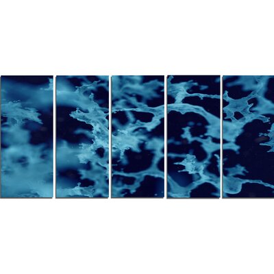 'Cloudy Abstract Blue Texture' Graphic Art Print Multi-Piece Image on Canvas DesignArt