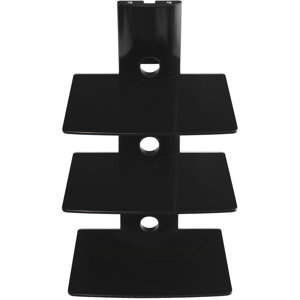 3 Shelf TV Component Wall Mount Shelving Bracket