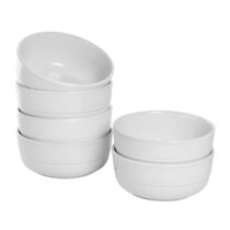 White Super Soup Bowls DOWAN Porcelain 26 Ounce Cereal Bowl Set of 6 