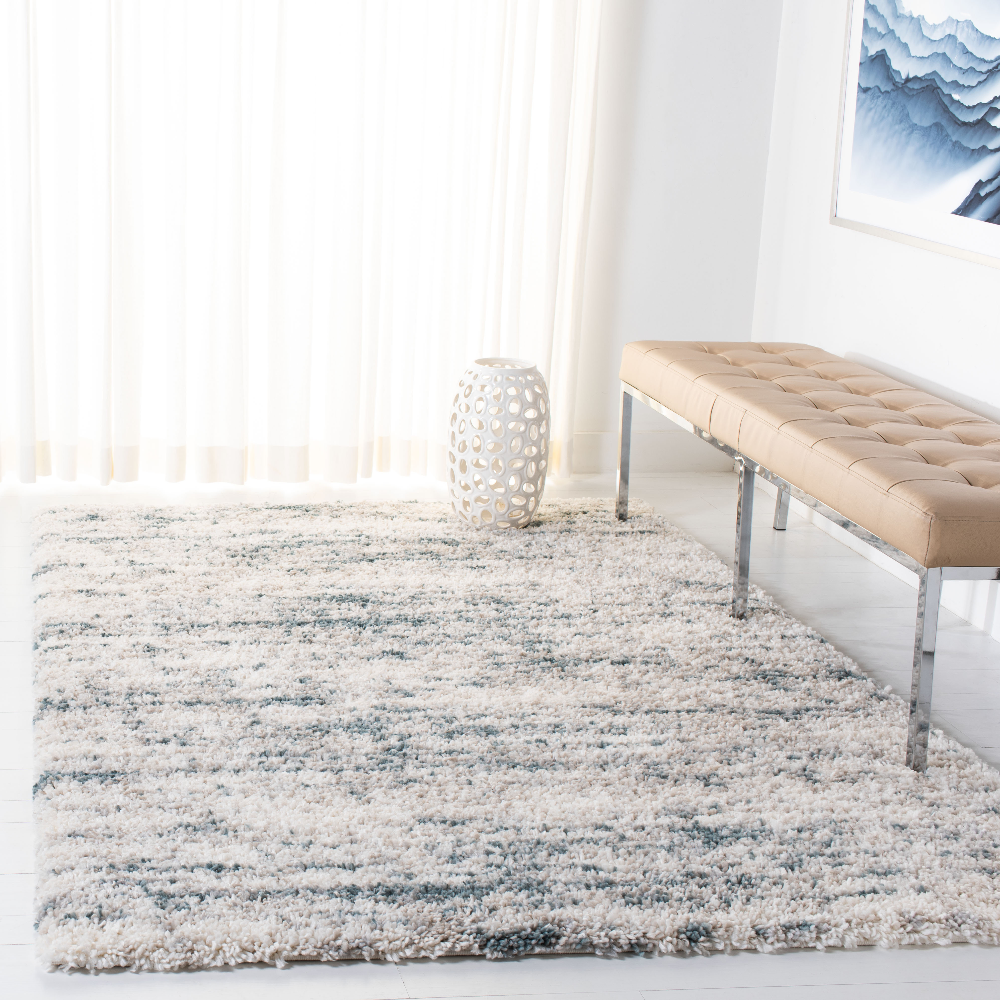 Steelside™ Adah Power Loom Performance Ivory Rug & Reviews | Wayfair