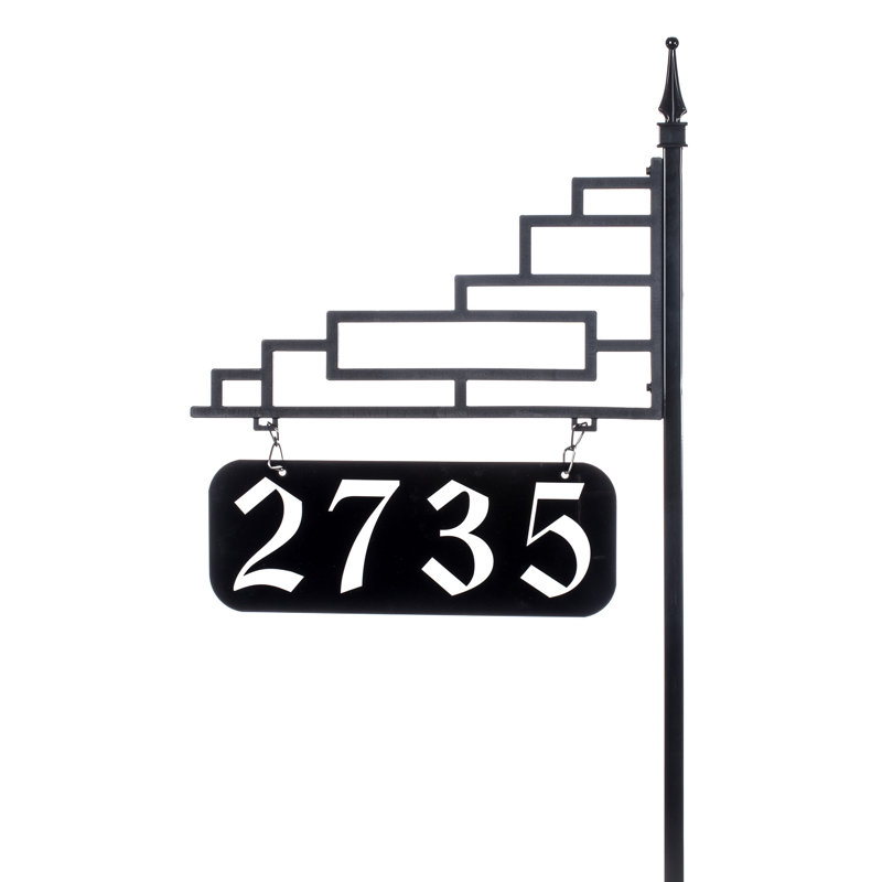 Excalibur 1-Line Double-Sided Reflective Address Sign