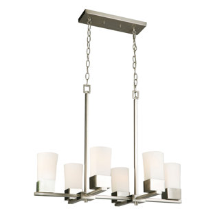 Go to store & view more images Lanclos 6-Light Shaded Chandelier by Latitude Run