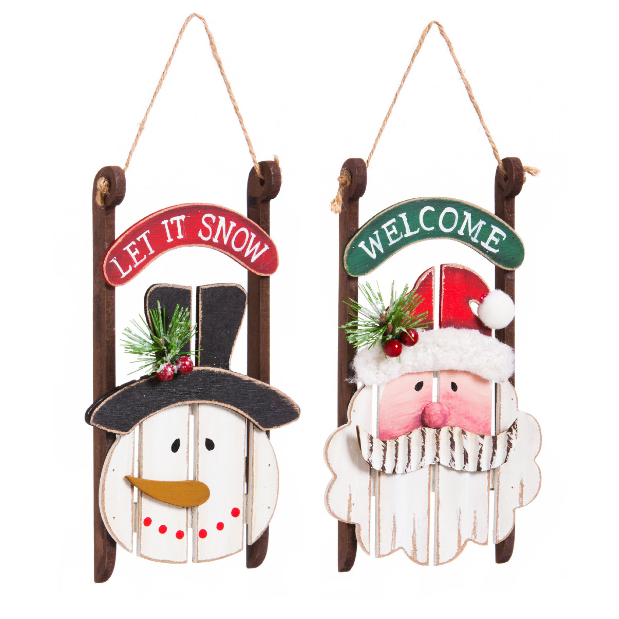 the holiday aisle 2 piece wooden santasnowman sled hanging figurine set reviews wayfair - Santa Snowman 2 the holiday aisle 2 piece wooden santasnowman sled hanging figurine set reviews wayfair - Santa Snowman 2