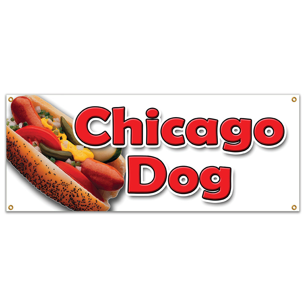SignMission Chicago Dog Banner Sign Wayfair