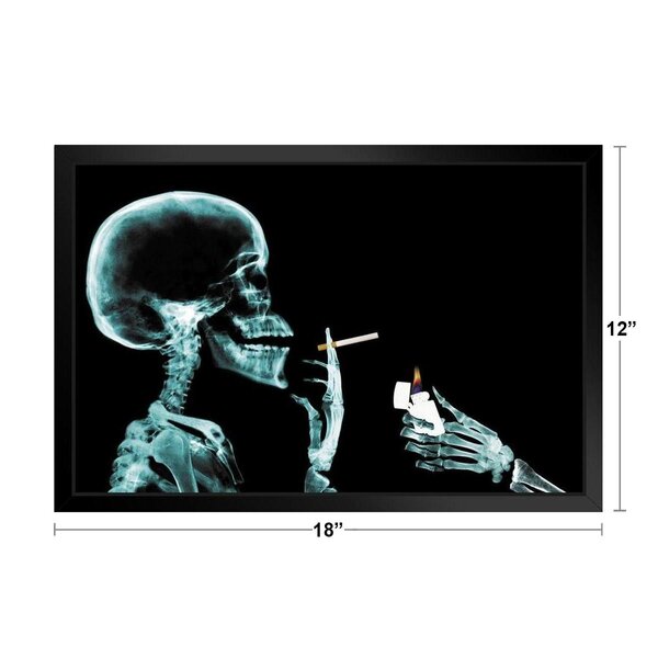 Xray  A3 Art Poster Print X Ray Smoking Skeleton 