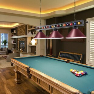 light fixture above pool table