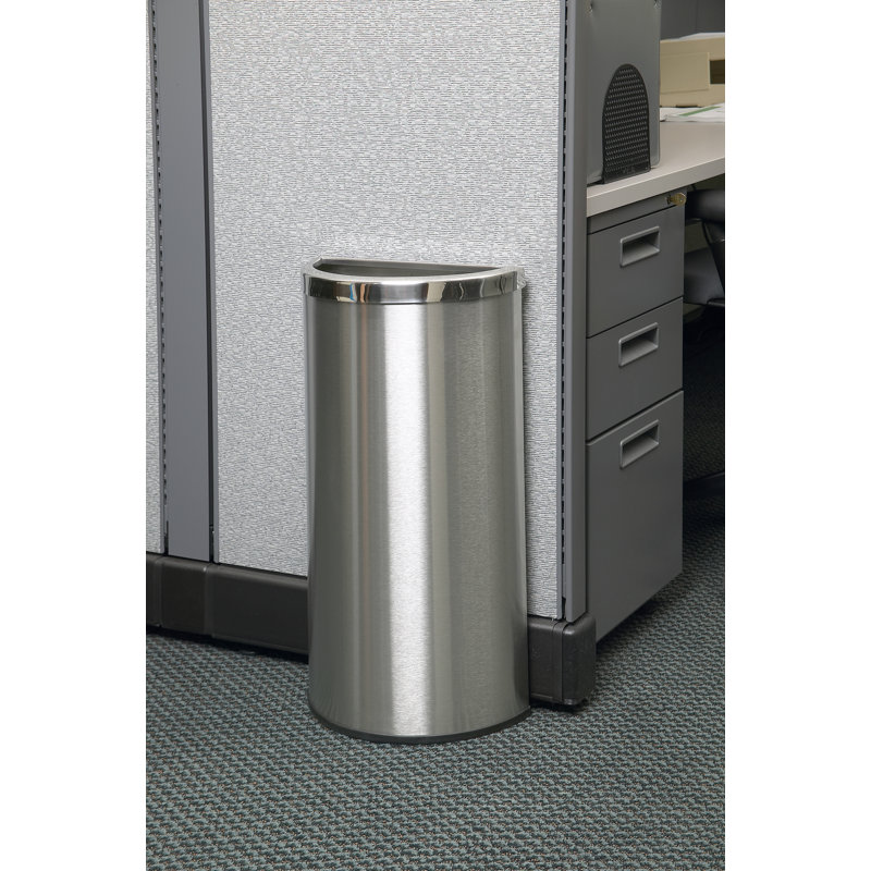 Commercial Zone Precision Series Half Moon Stainless Steel 8 Gallon Trash Can Reviews Wayfair