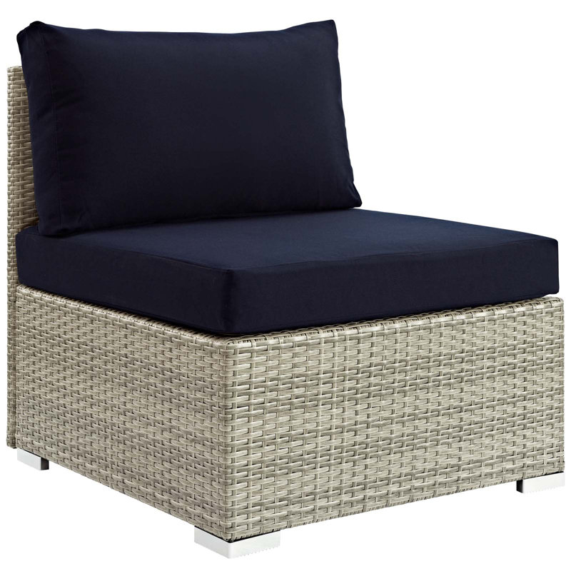 Heiner Fabric Armless Patio Chair With Sunbrella Cushion Joss Main