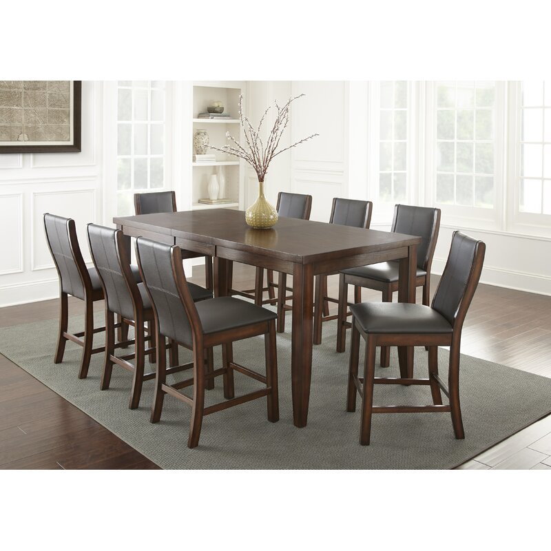 Abigale 9 Piece Counter Height Dining Set