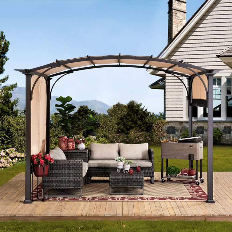 Meadow 10 Ft. W x 8 Ft. D Metal Pergola with Canopy