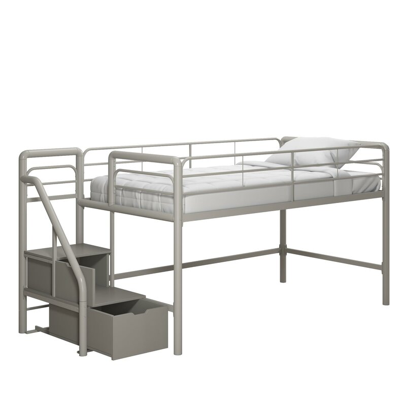 bewley junior twin loft bed with storage