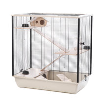 white hamster cage
