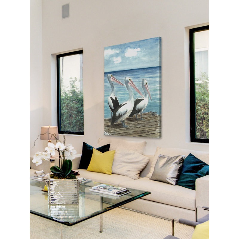 Longshore Tides Tres Amigos Watercolor Painting Print On Wrapped Canvas Wayfair