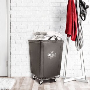 Commercial Laundry Cart with Wheels,11.35 Bushel Large Laundry Cart,Heavy Duty Stainless Steel Commercial Laundry Hampers Laundry Basket with Waterproof Lining,260 Lbs Load 