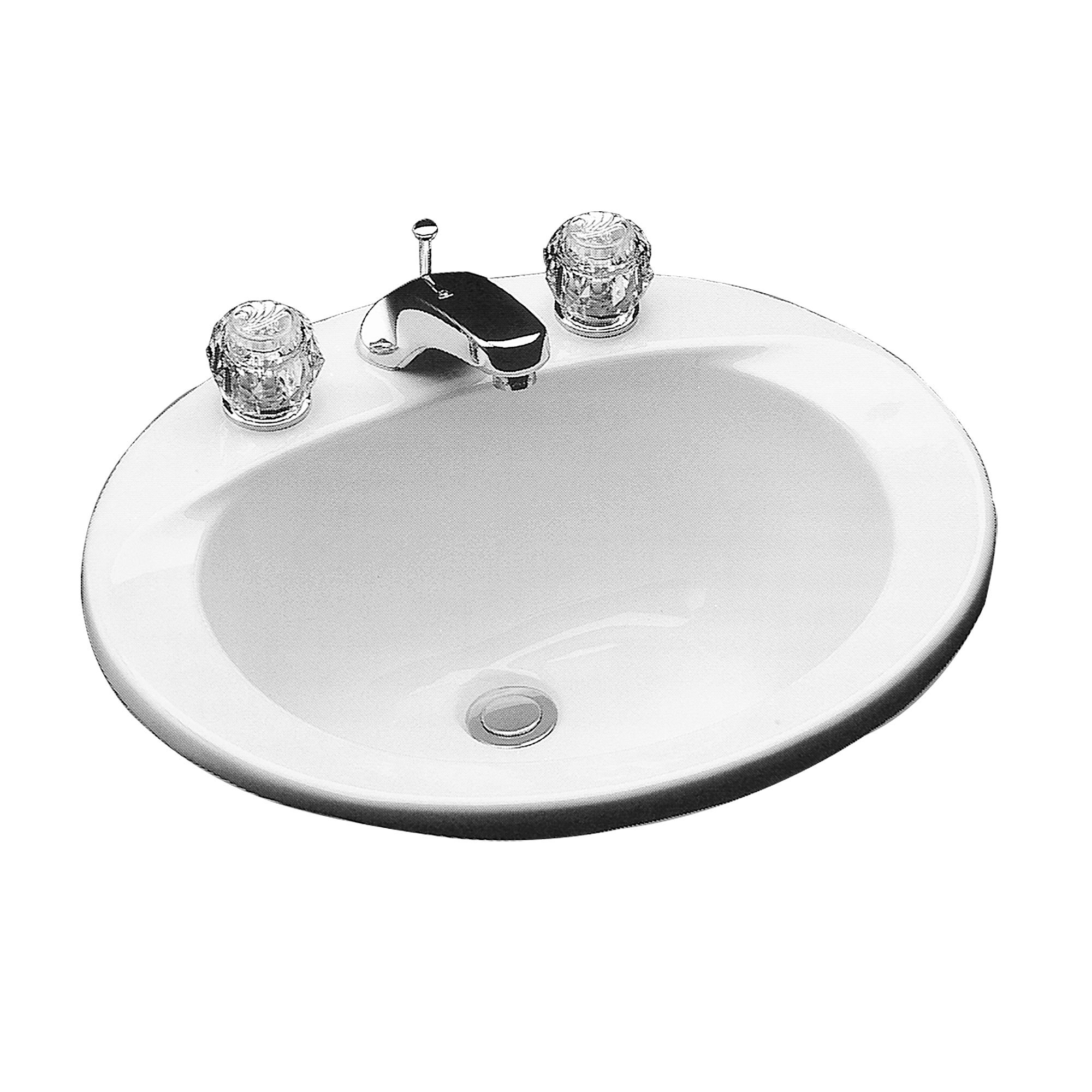 Ceramic Oval Drop-In Bathroom Sink with Overflow Ceramic Oval Drop-In Bathroom Sink with Overflow