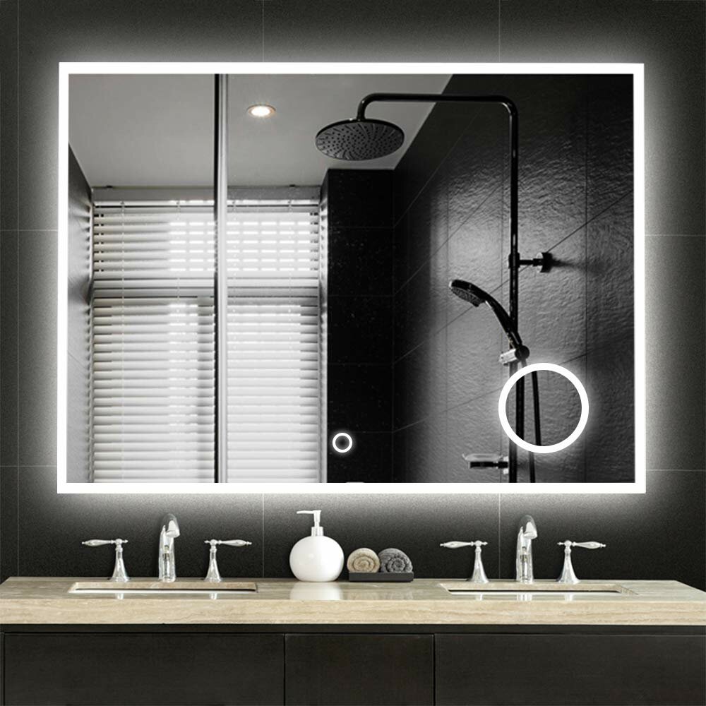 Ivy Bronx Irizarry Led Dimmable Lighted Bathroom Vanity Mirror Reviews Wayfair