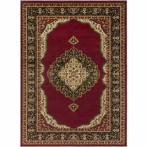 Marvin Dark Red/Black Area Rug