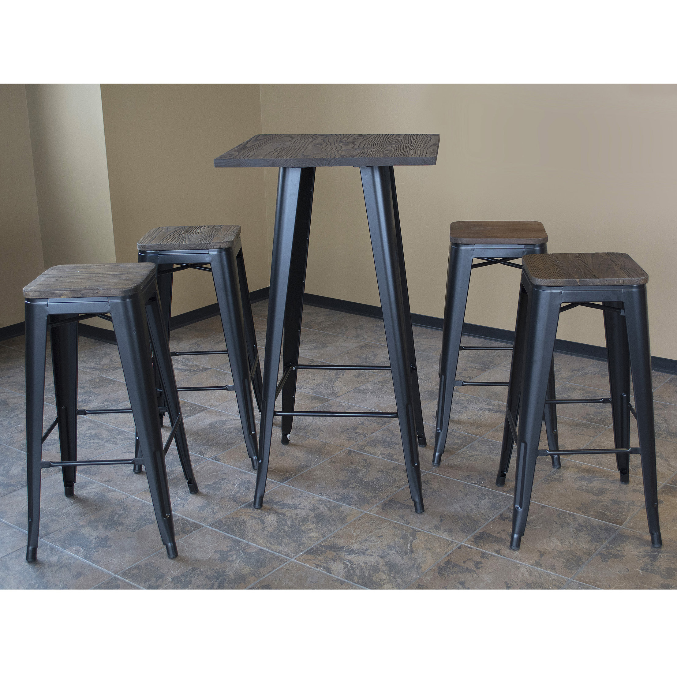 Williston Forge Natascha 4 Person Bar Height Dining Set Reviews Wayfair