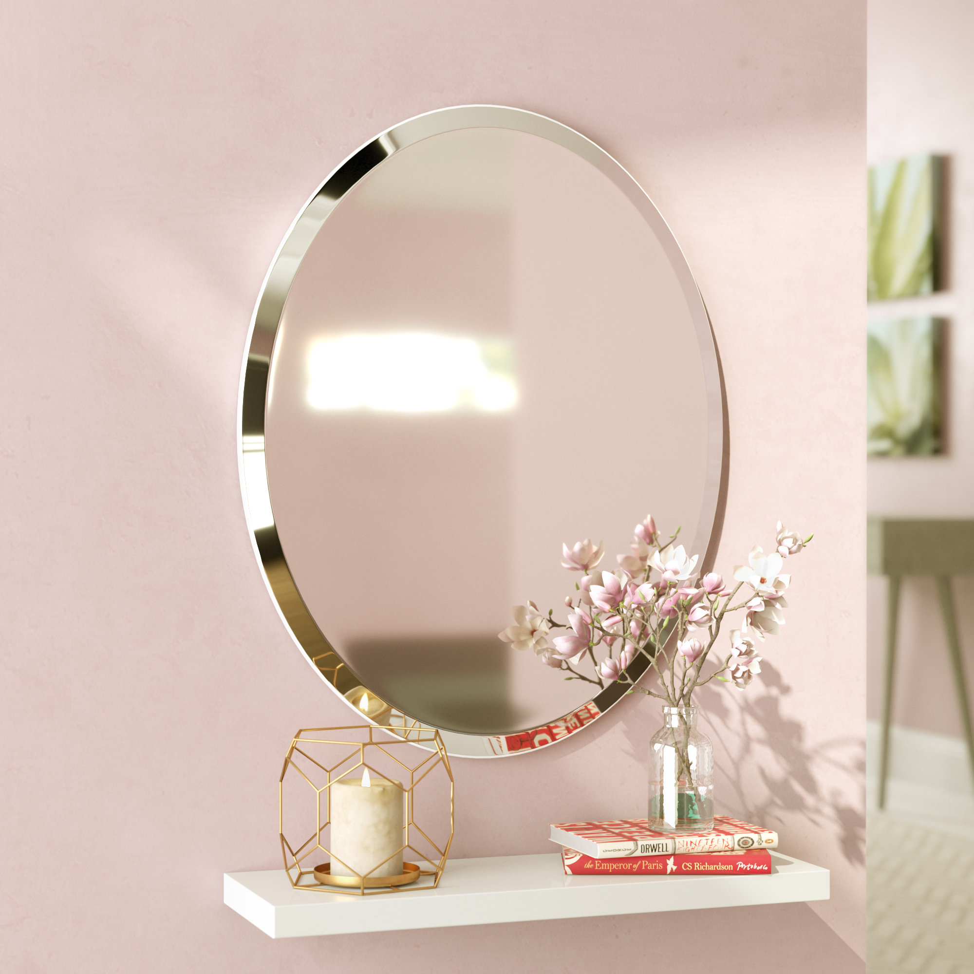 Murdock Beveled Frameless Wall Mirror Murdock Beveled Frameless Wall Mirror