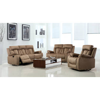 Red Barrel Studio Land 3 Piece Reclining Living Room Set Wayfair