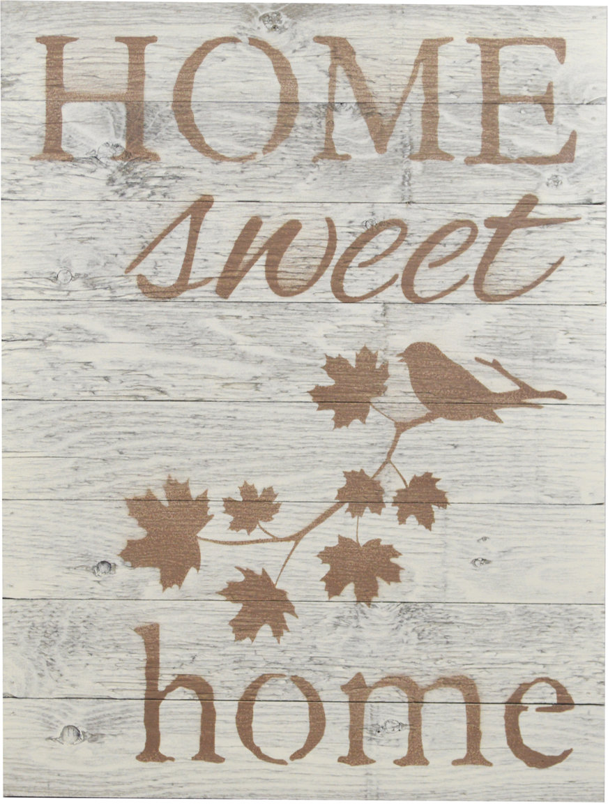 Winston Porter Home Sweet Home Wooden Pallet Sign Wall Decor