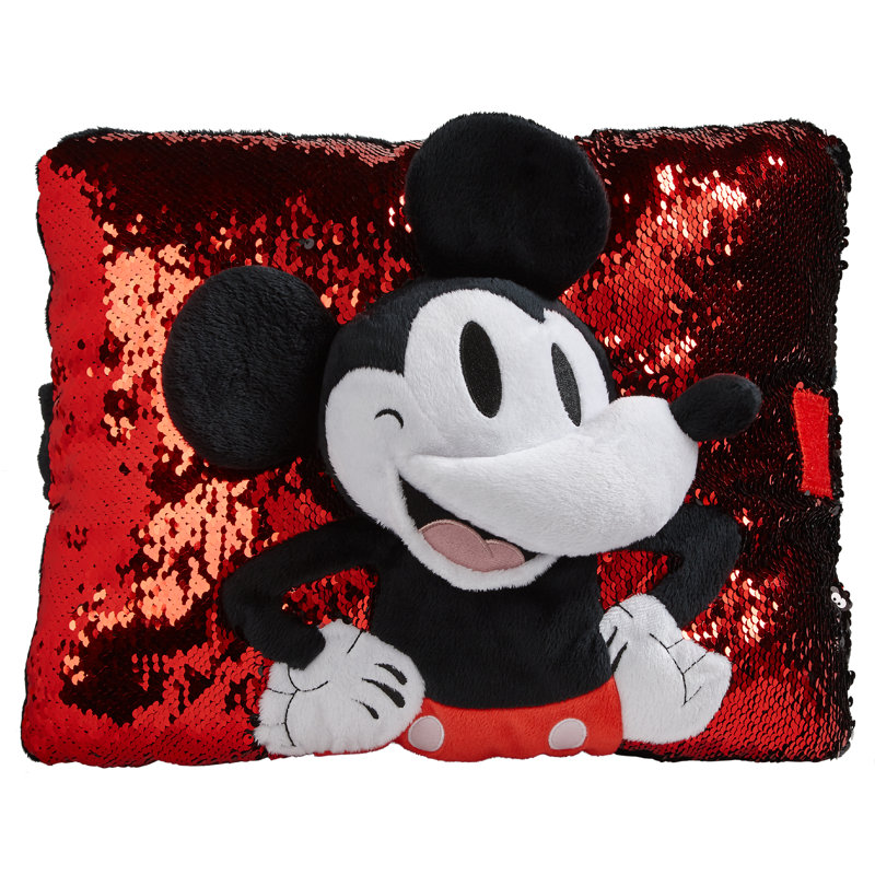 Pillowpets Disney 90th Anniversary Red Sequin Mickey Mouse Throw