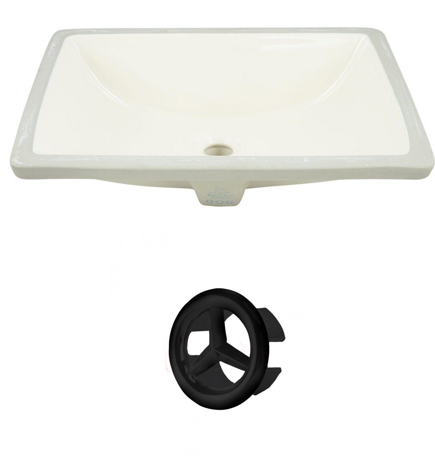 Avanities Ceramic Rectangular Undermount Bathroom Sink With Overflow Wayfair