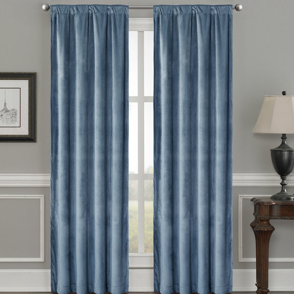 House Of Hampton Bomar Luxury Velvet Solid Room Darkening Thermal
