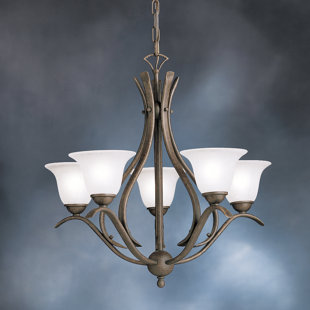 Go to store & view more images Cayman 5-Light Shaded Chandelier by Alcott Hill