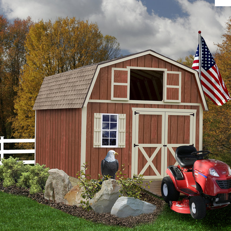 Best Barns Millcreek 12 Ft W Solid Wood Traditional Storage Shed