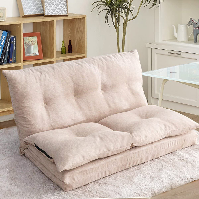 Ebern Designs Adjule Fabric Folding Chaise Lounge Sofa Chair Ebern Designs Adjule Fabric Folding