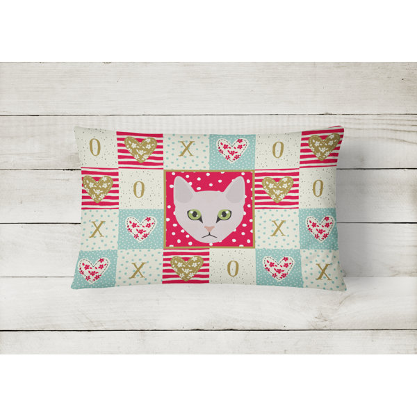 The Holiday Aisle Hartly Burmilla Cat Love Outdoor Rectangular Cushion With Filling Wayfair