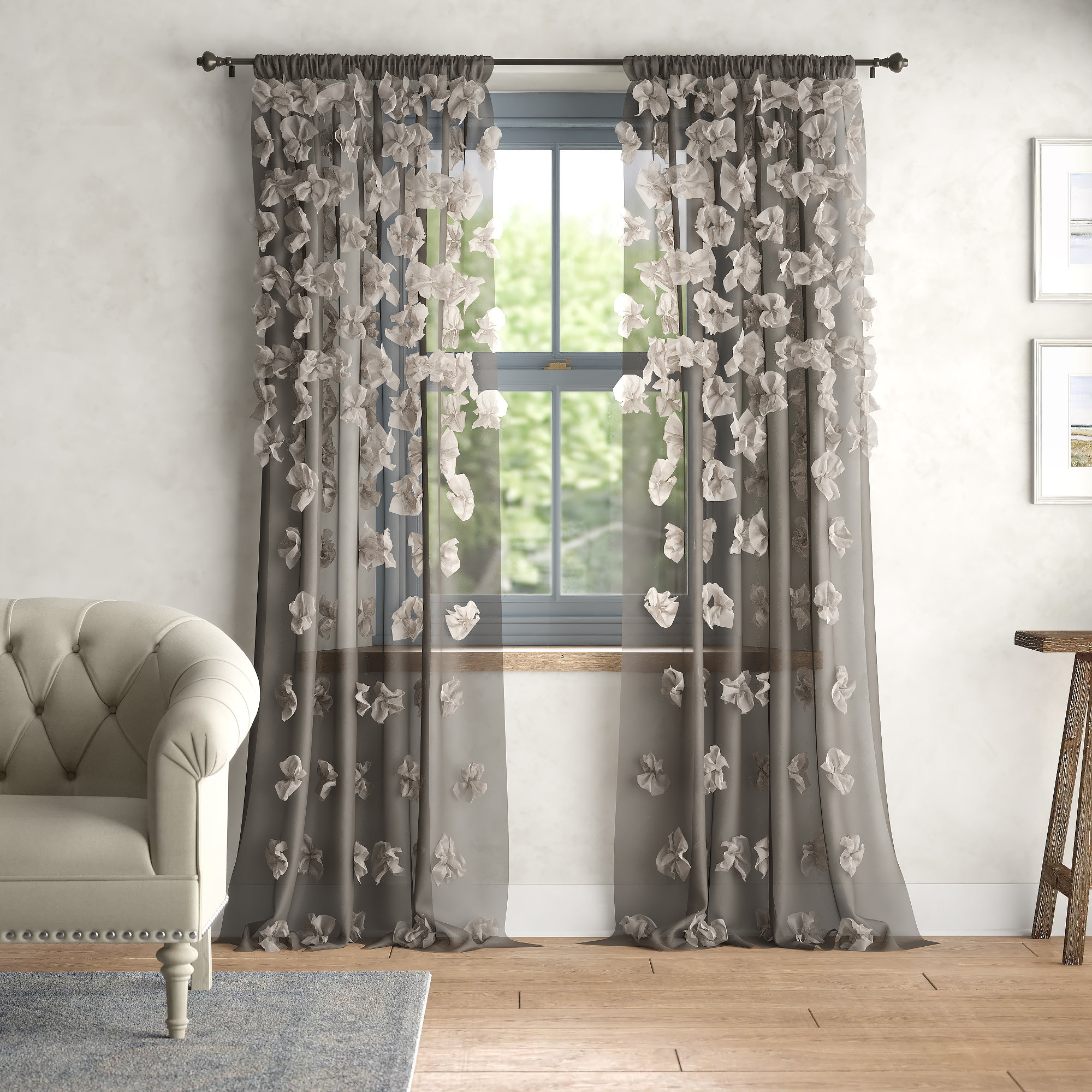 Ophelia Co Ray Rod Pocket Single Curtain Panel Birch Lane