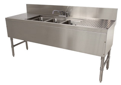 Free Standing Bar Sink With Faucet Advance Tabco Size 36 H X 60 L