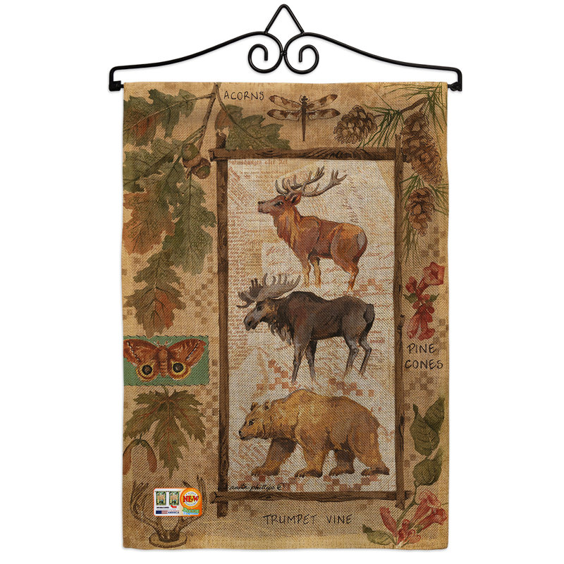 Breeze Decor Woodland Adventures Burlap Nature Wildlife Impressions Decorative 2 Sided Polyester 1 5 X 1 1 Ft Garden Flag Wayfair
