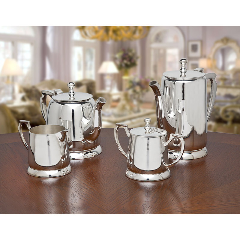 GODINGER ELEGANT SILVER CREAM AND SUGAR CUP SET